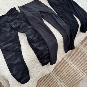 3 pairs sweaty Betty Camo and Black Leggings Set